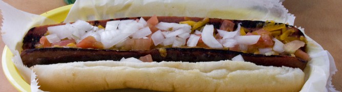Grilled Foot Long Hotdog